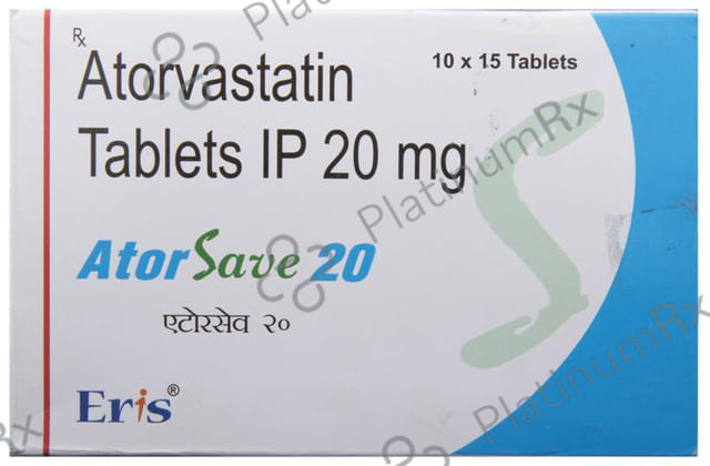 Atorsave 20mg Tablet 15s