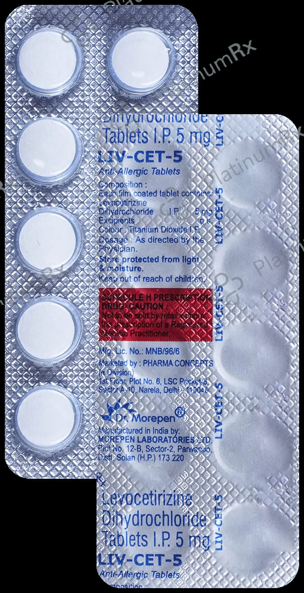 Livcet 5mg Tablet