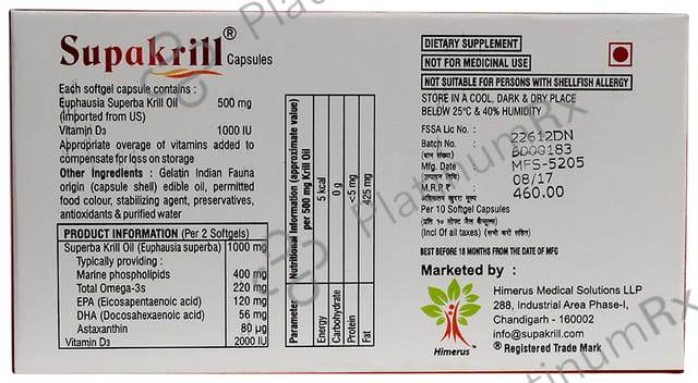 Supakrill Soft Gelatin Capsule 10 Soft Gelatin Capsule