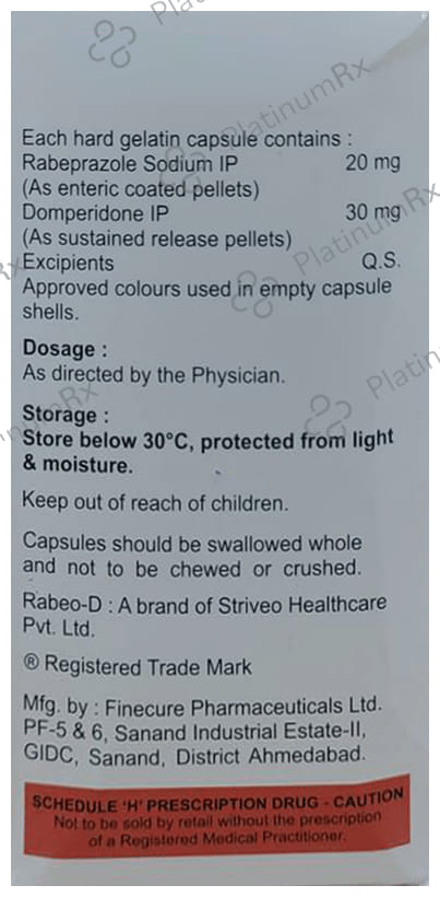 Rabeo D 30/20mg Capsule SR 15s