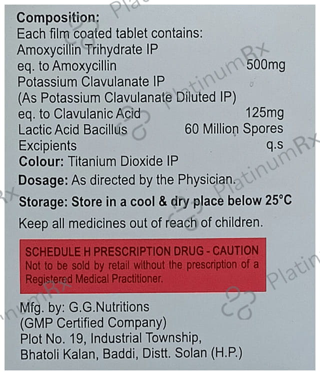Moxsin CV 625 LB Tablet 6s
