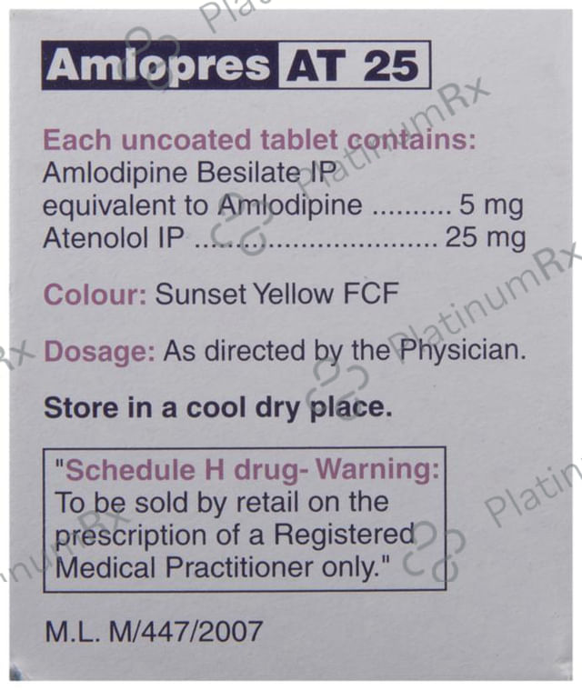 Amlopres AT 5/25mg Tablet 15s