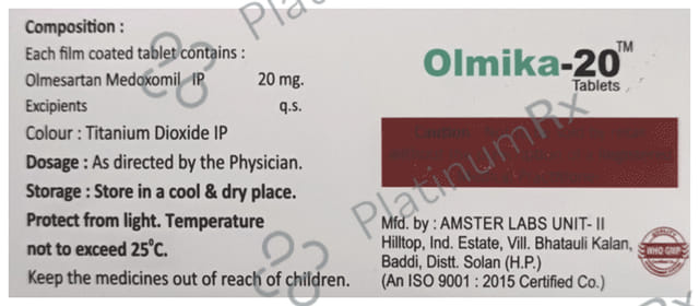 Olmika 20 Tablet
