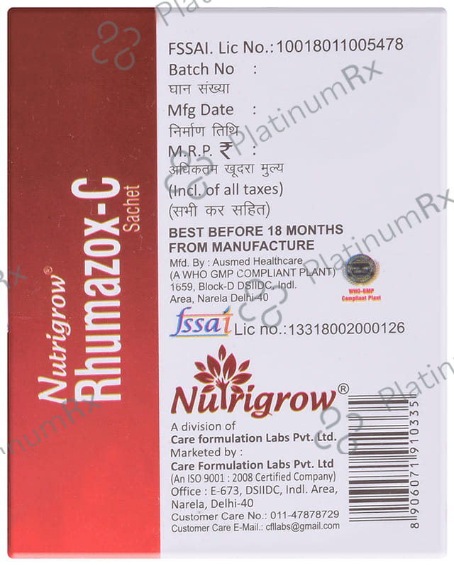 Nutrigrow Rhumazox-C Sachet (7gm Each)