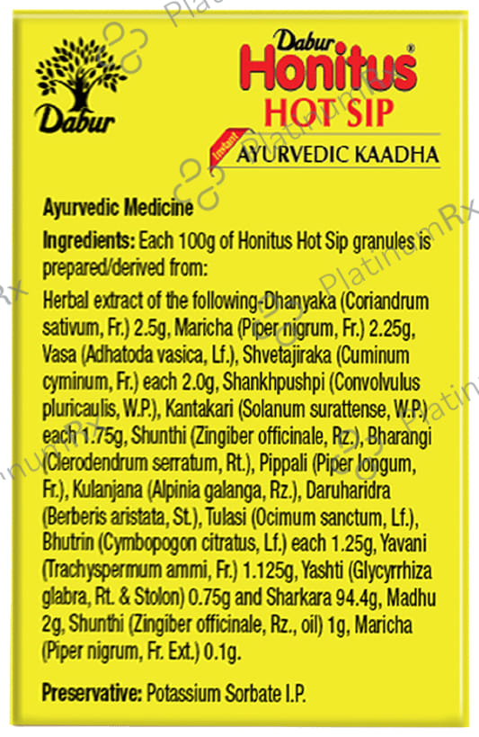 Dabur Honitus Hot Sip Ayurvedic Kaadha 4gm (Pack of 7s)