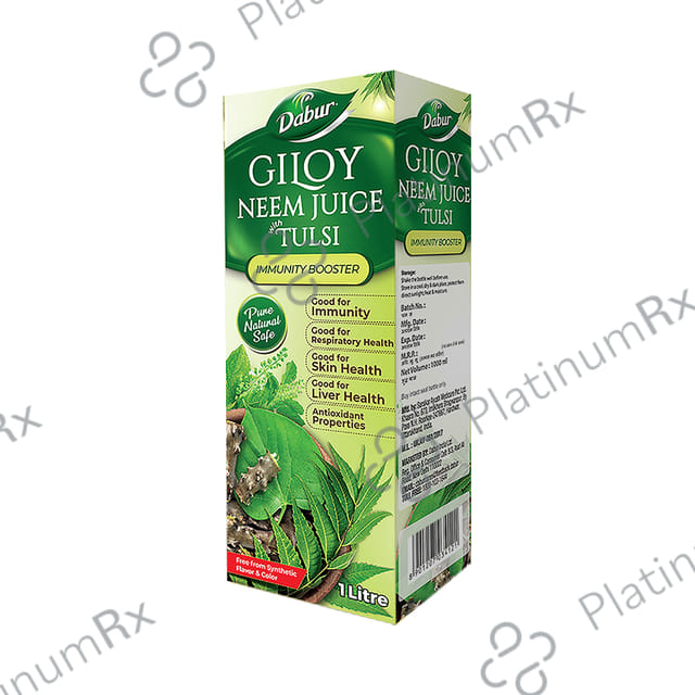 Dabur Giloy Neem Tulsi Juice - For Immunity, Respiratory, Skin & Liver Health/Care - Health Tonic