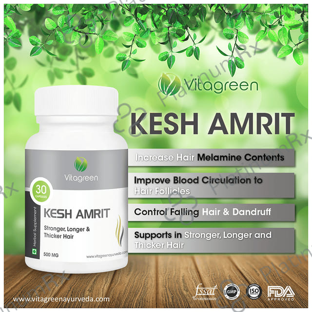 Vitagreen Kesh Amrit 500mg Capsule