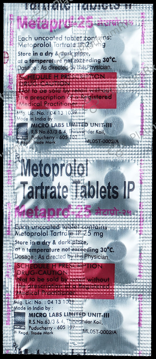Metapro 25mg Tablet 10s
