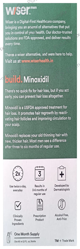 Wiser Men Build Minoxidil Topical Solution 60ml