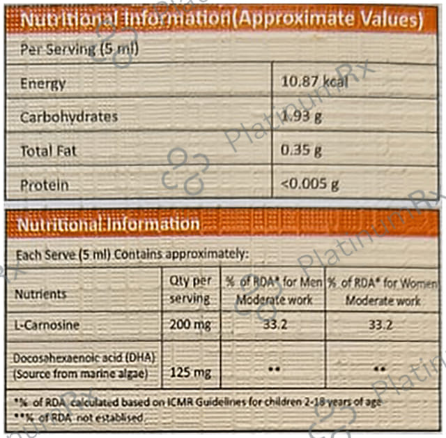 Ignicar DS Plus Orange Flavour Syrup 150ml