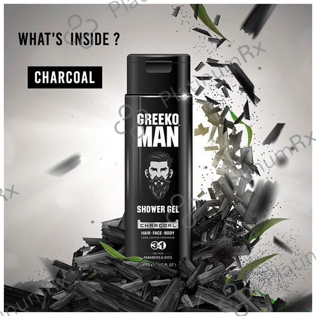 Greeko Man 3 in1 Charcoal Shower Gel 250ml