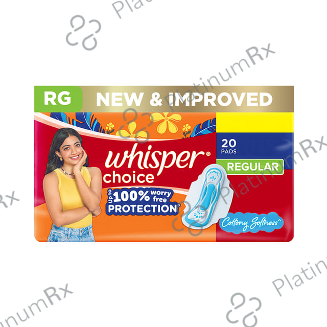 Whisper Choice Wings Sanitary Pads Regular 20 pads