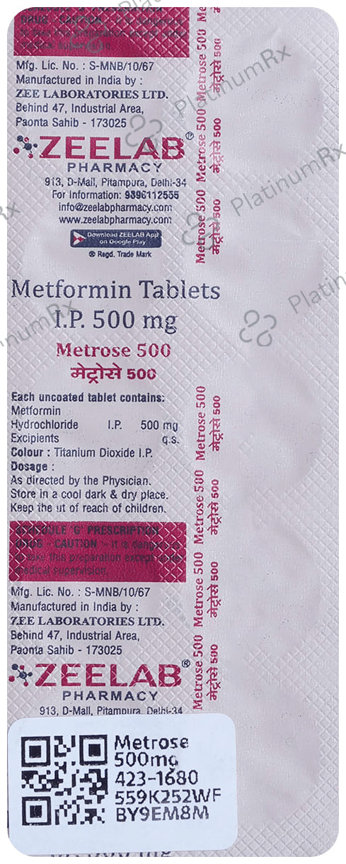 Metrose 500mg Tablet