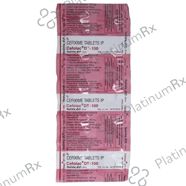 Cefolac DT 100mg Tablet 10s