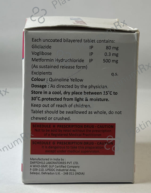 Gliclavac Mv 0.3/80/500mg Tablet 10s