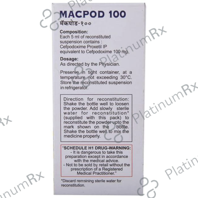 Macpod 100mg Powder For Oral Suspension 30ml