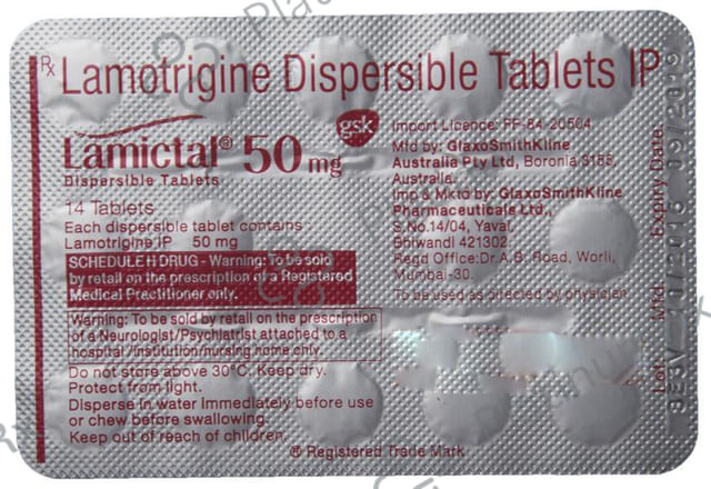 Lamictal 50mg Tablet DT 14s