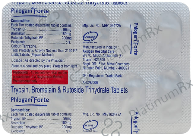 Phlogam Forte 180/96/200mg Tablet 10s