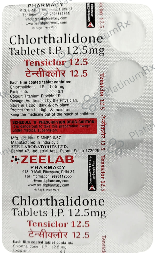 Tensiclor 12.5mg Tablet