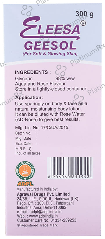 Eleesa Geesol Glycerin 300 Liquid