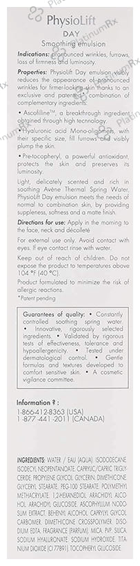 Avene Physiolift Day Smoothing Emulsion
