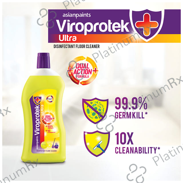 Asianpaints Viroprotek Ultra Disinfectant Floor Cleaner Citrus 5 Ltr