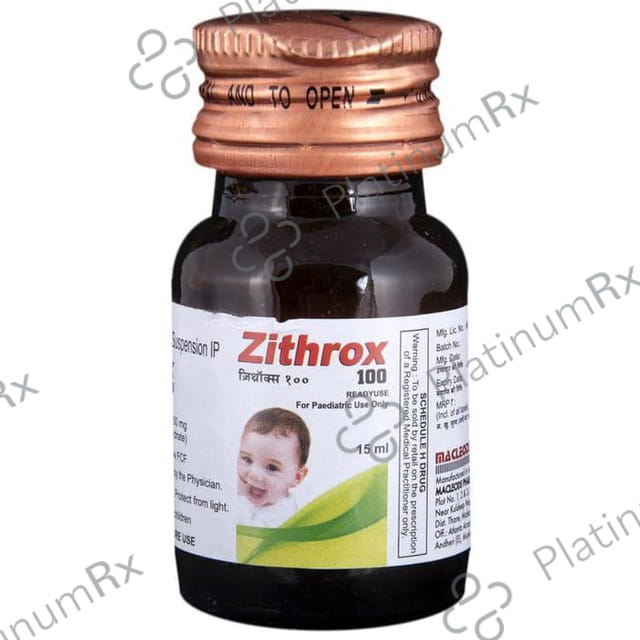 Zithrox 100mg Rediuse Suspension 15ml