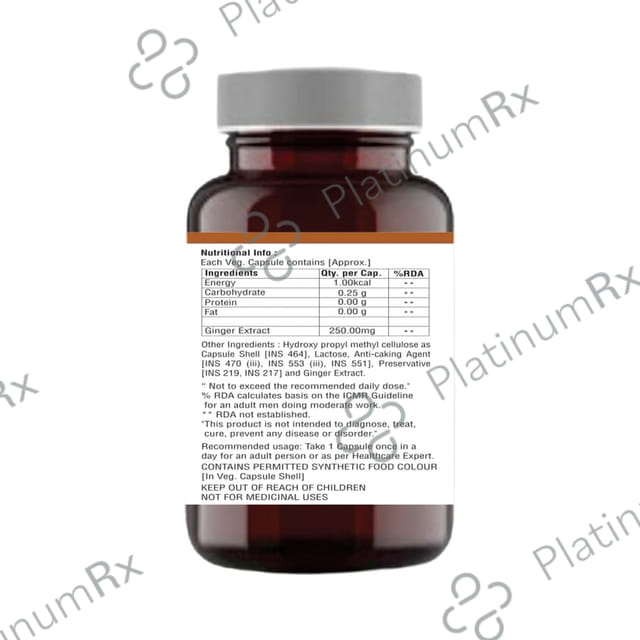 Nutrigrow Ginger Veg Capsule (60 Each) 1 Bottle
