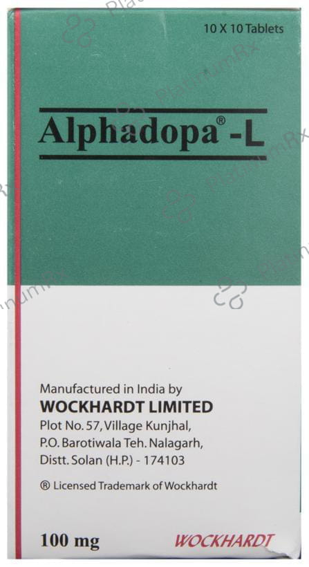 Alphadopa L 100mg Tablet 10s