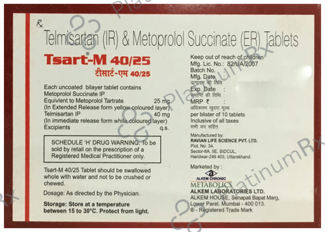 Tsart M 25/40mg Tablet IR 10s