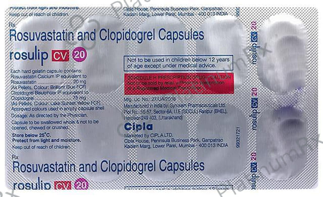 Rosulip CV 20/75mg Capsule 10s
