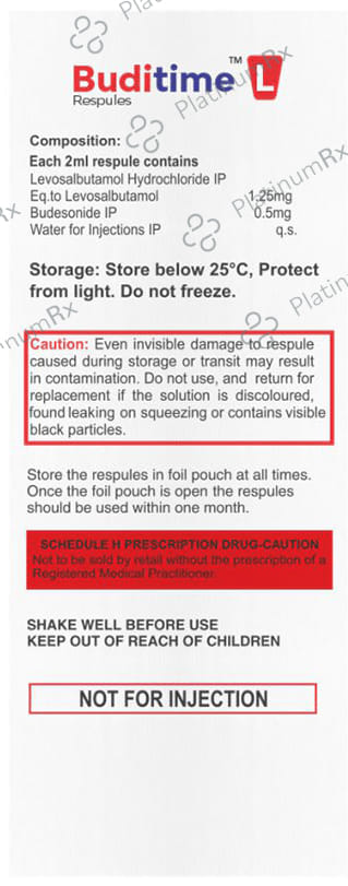 Buditime L 500mcg/1.25mg Respules 5X2ml