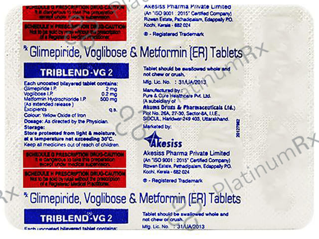 Triblend VG 2/500/0.2mg Tablet ER 10s