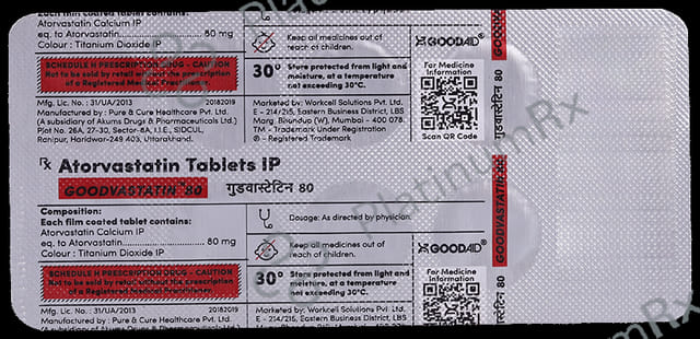 Goodvastatin 80mg Tablet 10s