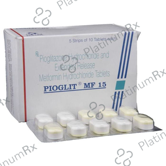 Pioglit MF 15/500mg Tablet ER 10s
