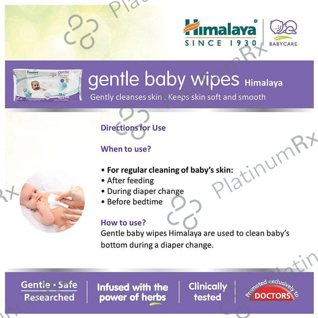 Himalaya Gentle Baby Wipes 12s