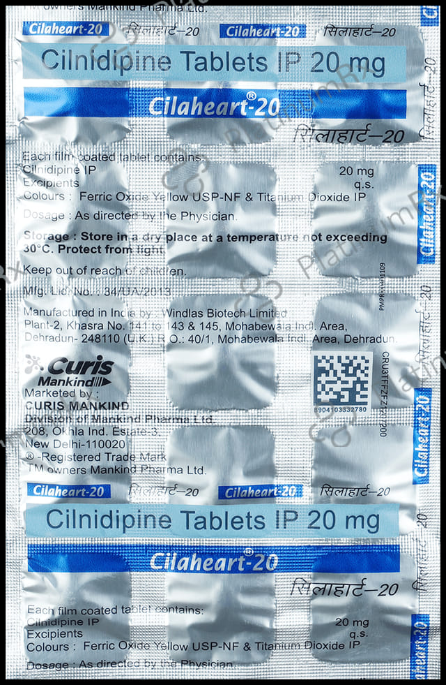 Cilaheart 20mg Tablet 15s