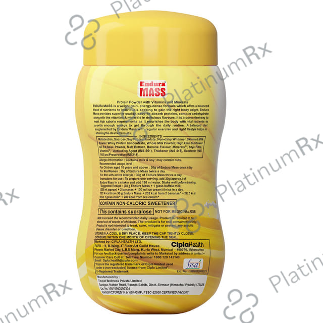 Endura Mass Banana Powder 500gm