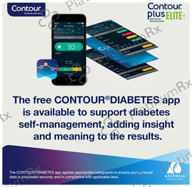 Contour Plus Elite Blood Glucose Monitoring System (Blood Glucose Test Strips Free) 1s