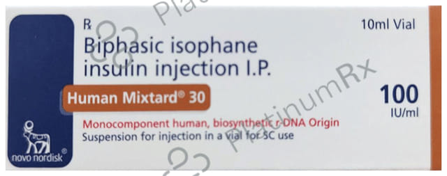 Human Mixtard 30/70 (100 IU/ml) (1*10ml Vial)