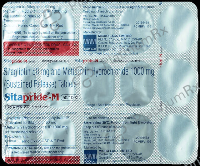 Sitapride M 50/1000mg Tablet SR 15s