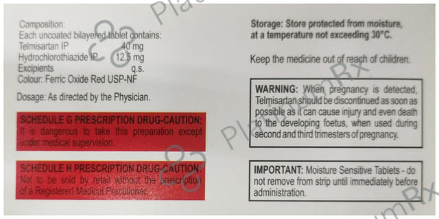 Telnyle H 40mg/12.5mg Tablet