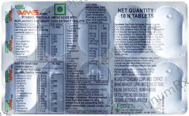 Fortified Lupin VMS Max Tablet 10s