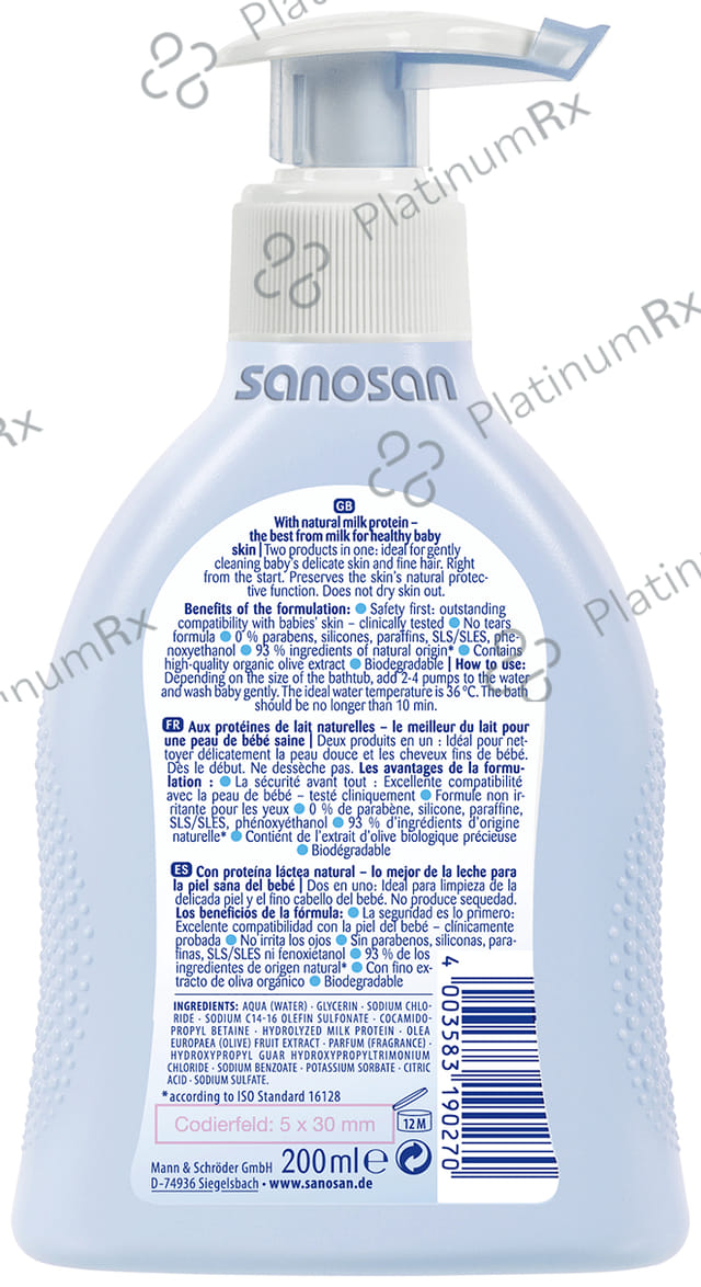 Sanosan Baby Bath & Shampoo 200ml