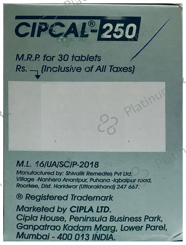 Cipcal 250mg/125IU Tablet 30s