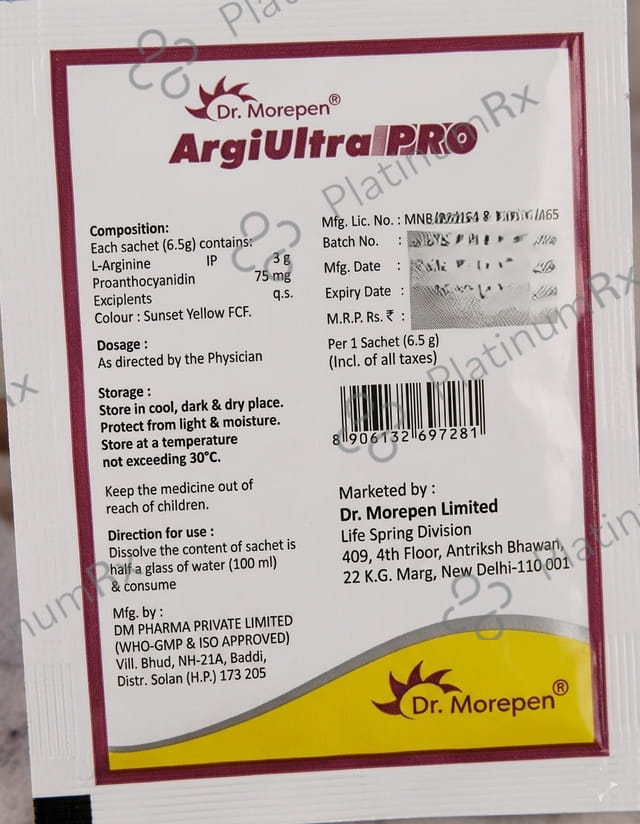 Argiultra Pro 3gm/75mg Granules Sachet 6.5gm
