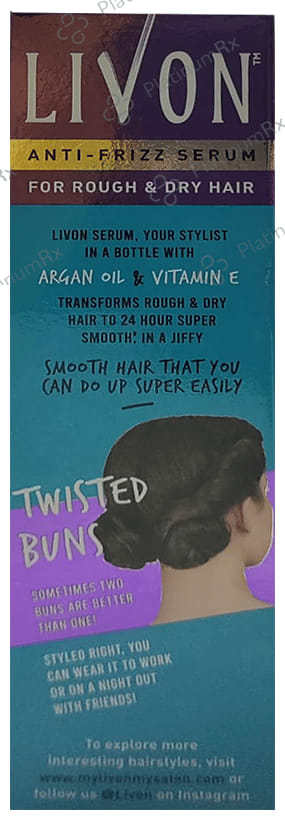 Livon Anti-Frizz Serum for Rough & Dry Hair 100 Serum