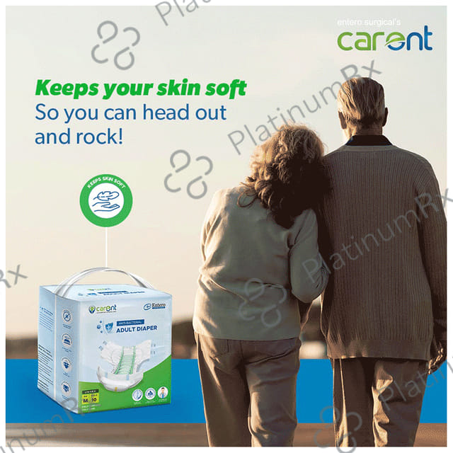 Carent Anti Bacterial Adult Diaper Medium 10s