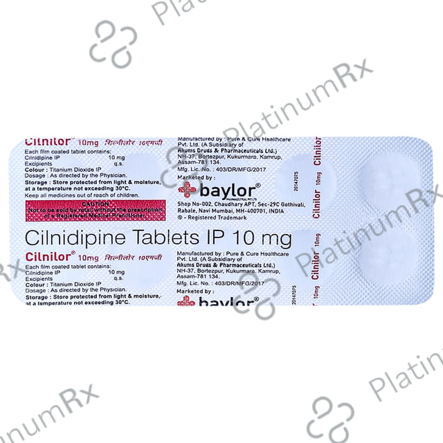 Cilnilor 10mg Tablet