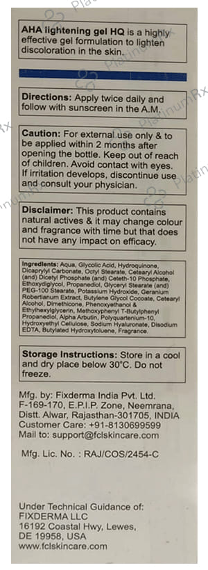 Aha Lightening Gel 30ml
